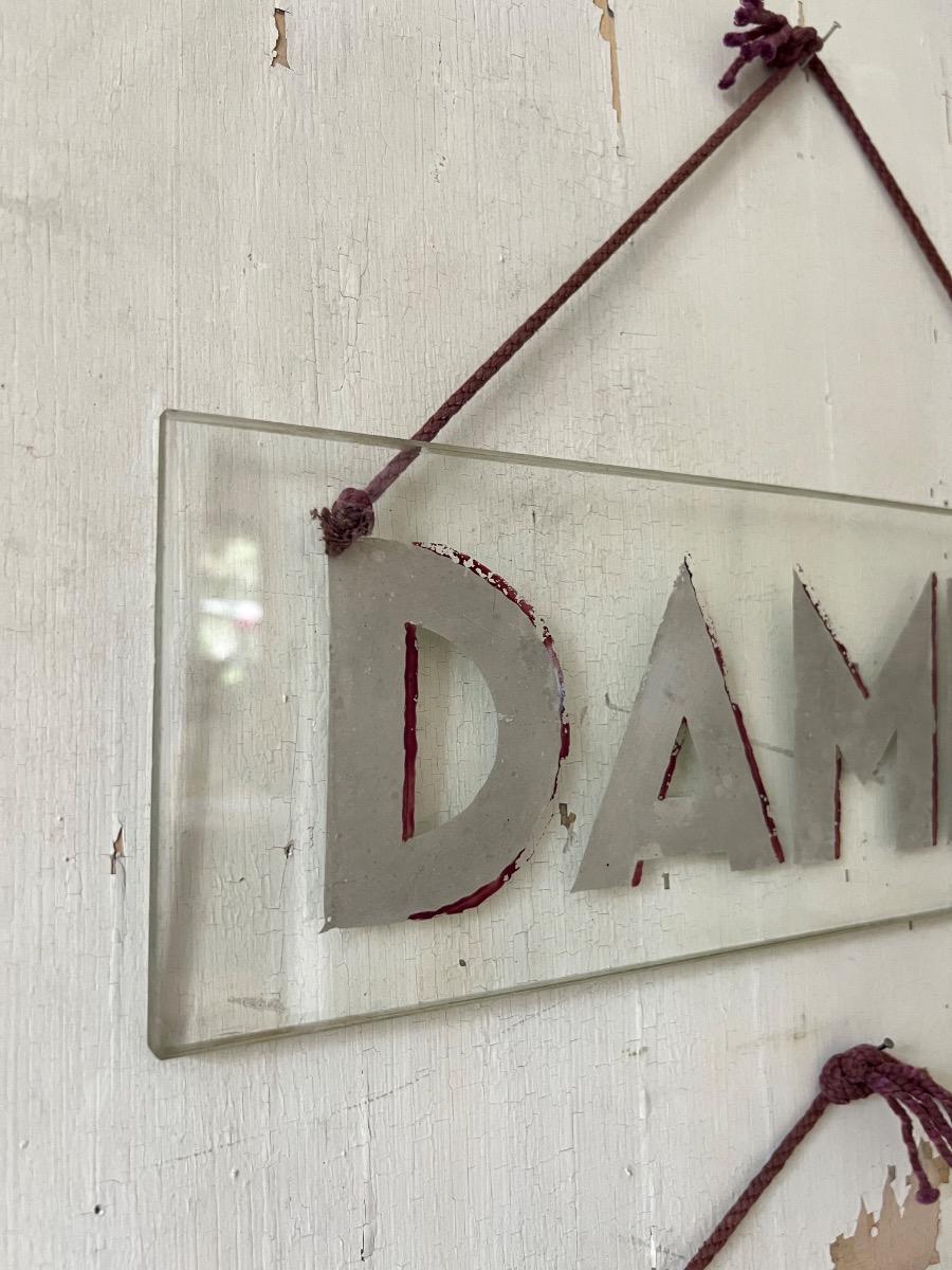 Duo de plaques verre Dames / Messieurs 1930