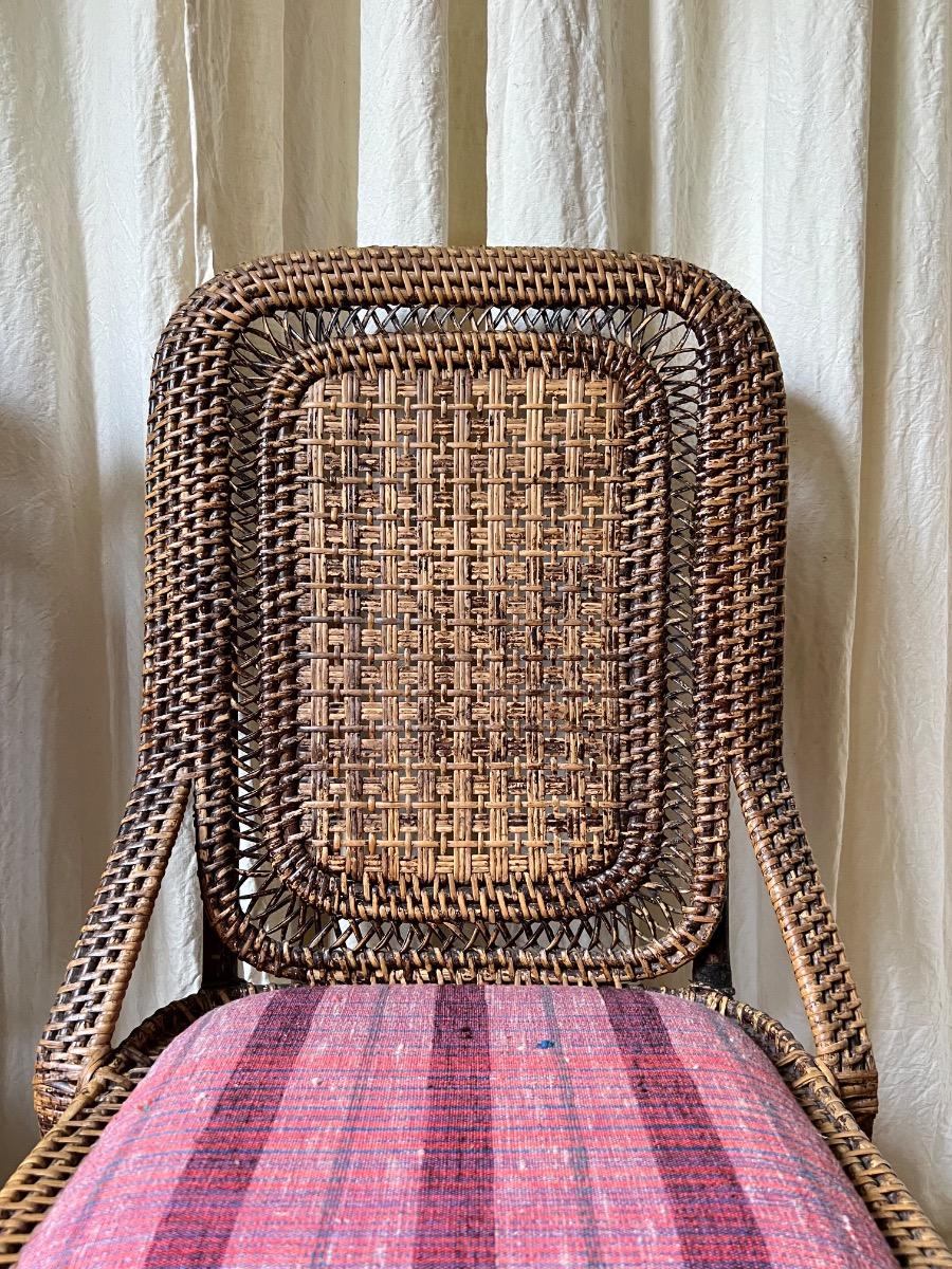 Paire de chaises rotin 1880