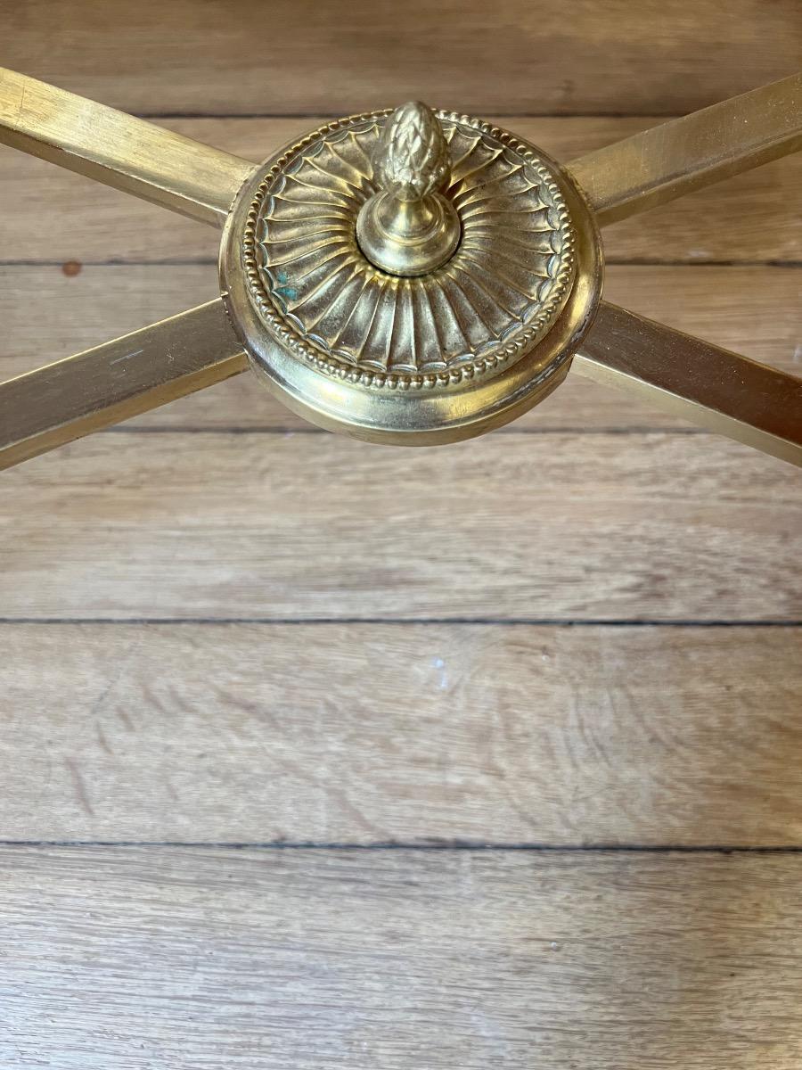 Table basse miroir bronze laiton 1940