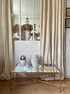 Table basse miroir bronze laiton 1940