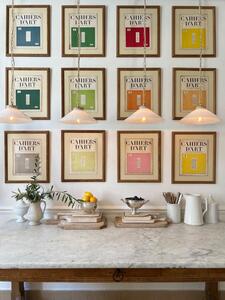 Suite de 4 suspensions opaline laiton 1930