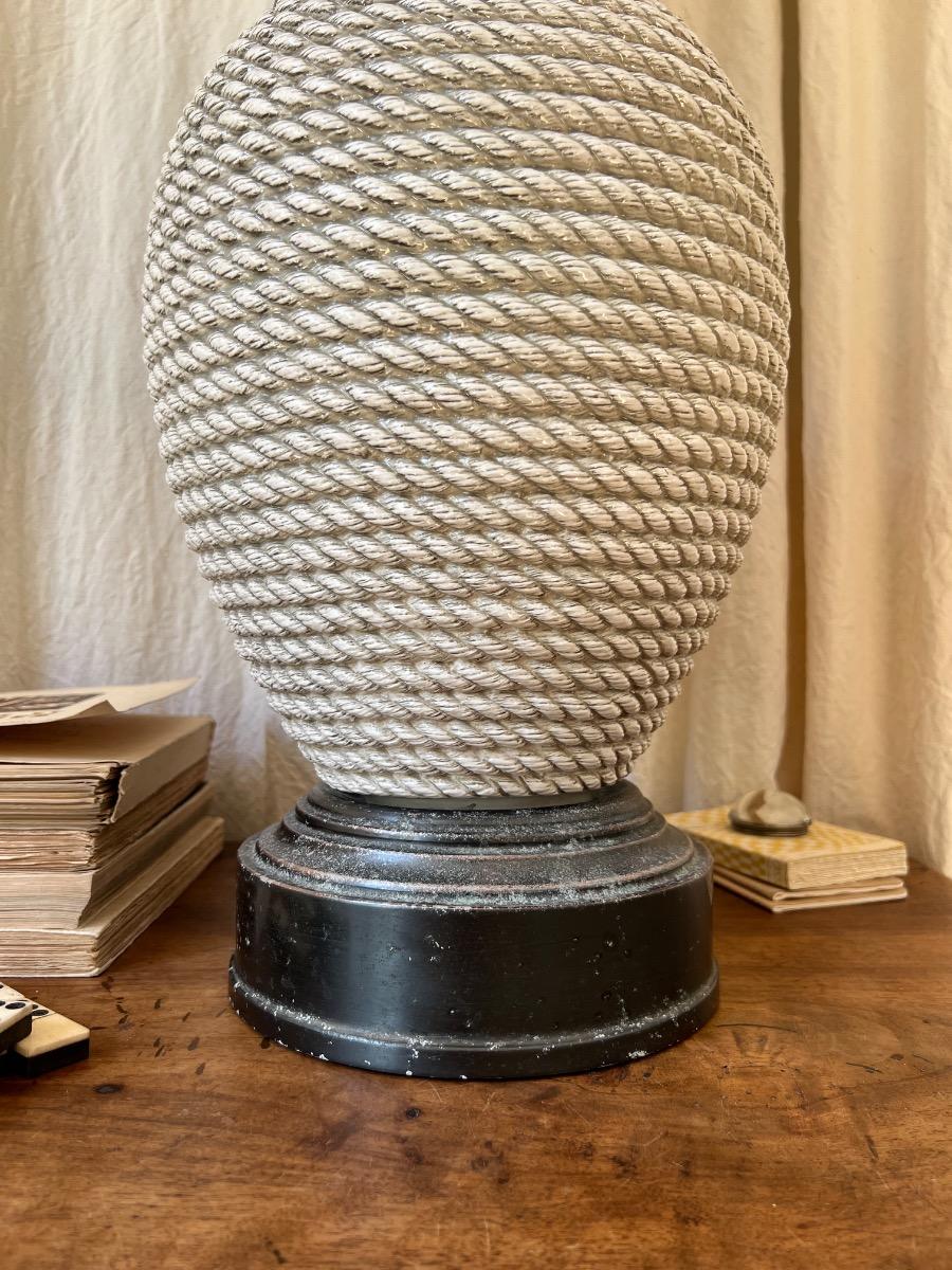 Lampe métal laqué et céramique 1970