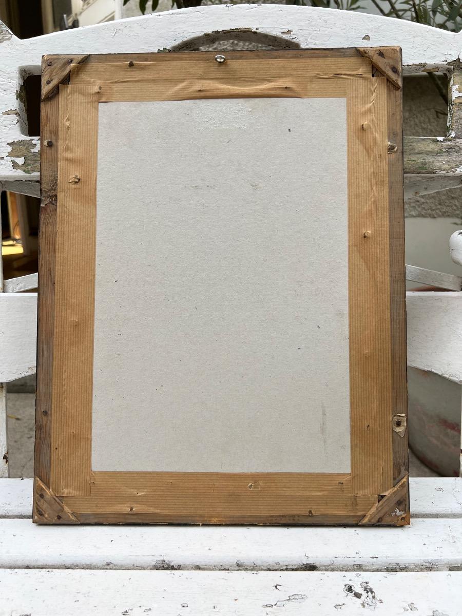 Fixé sous verre, image sainte, début XIXème