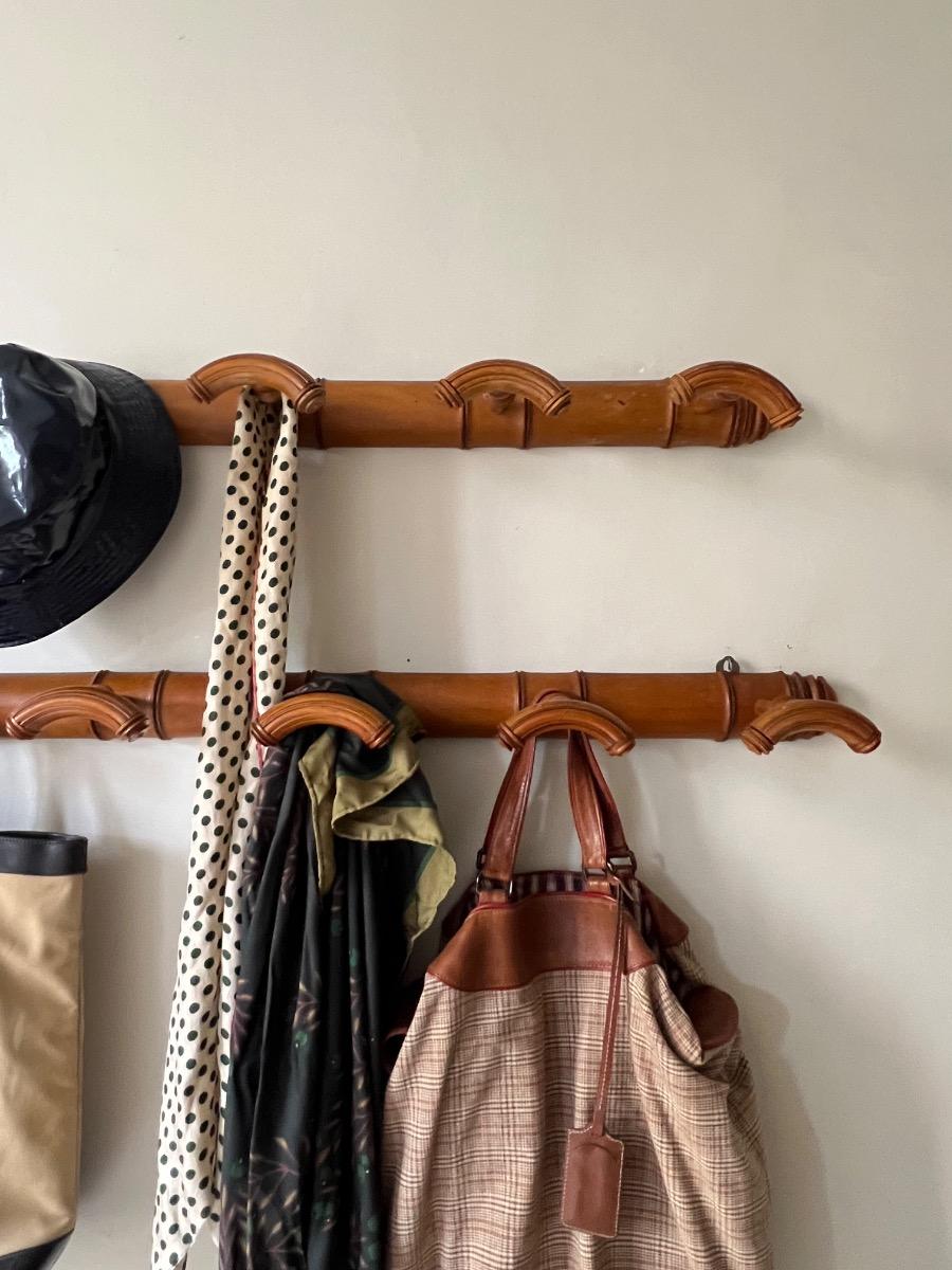 Paire de porte-manteau façon bambou 1900