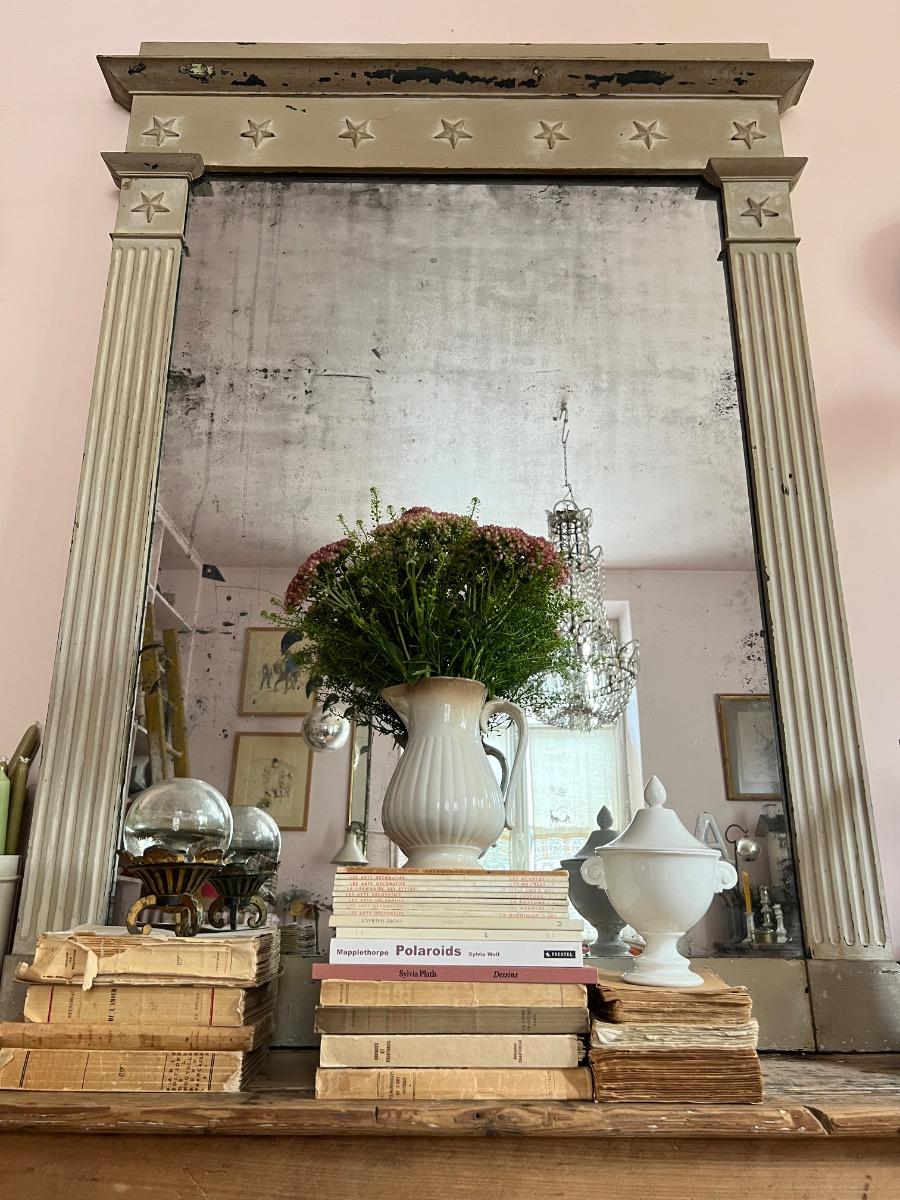 Miroir époque LXVI décor étoiles 