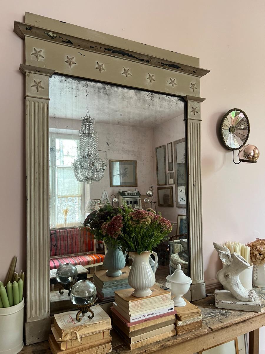 Miroir époque LXVI décor étoiles 