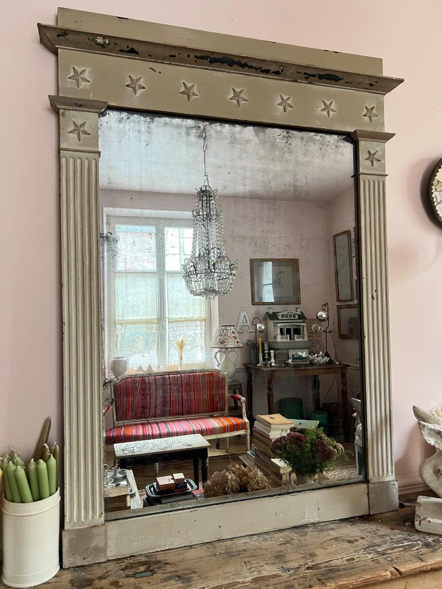 Miroir époque LXVI décor étoiles 