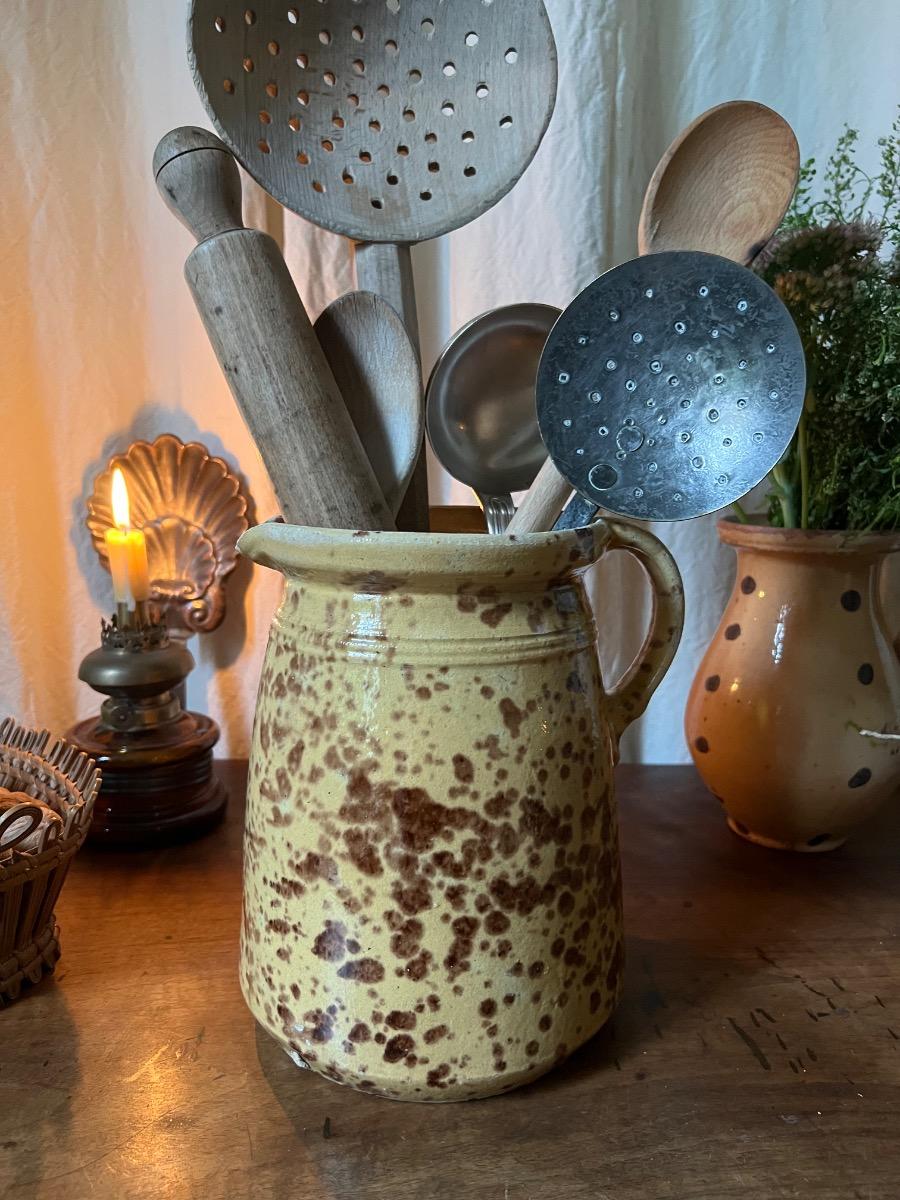 Pot à lait XIXème terre vernissée 