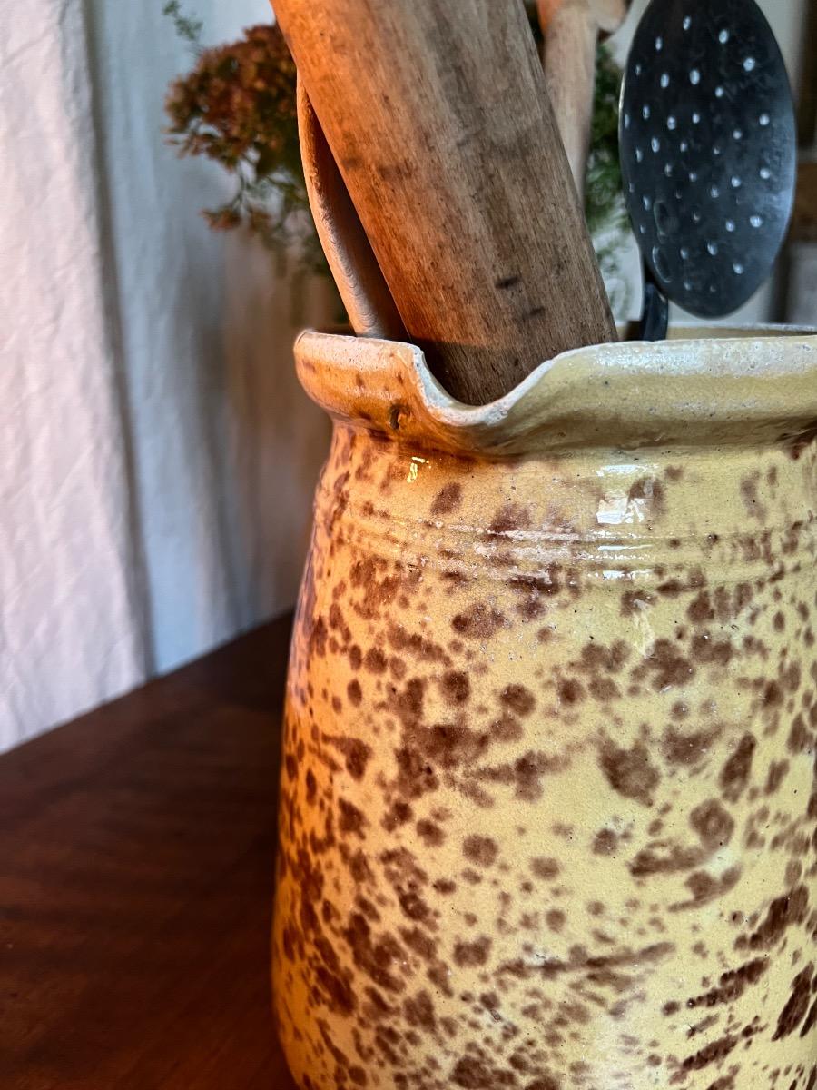 Pot à lait XIXème terre vernissée 