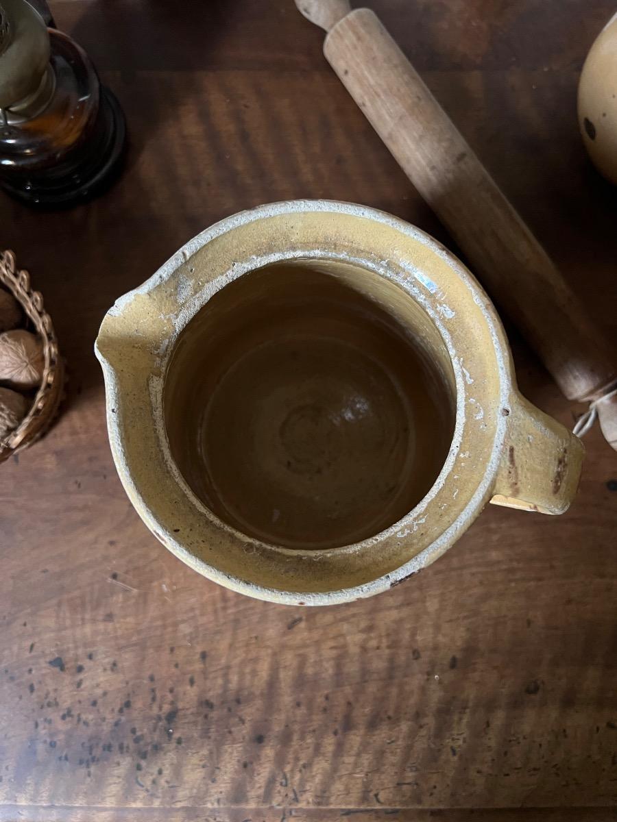 Pot à lait XIXème terre vernissée 