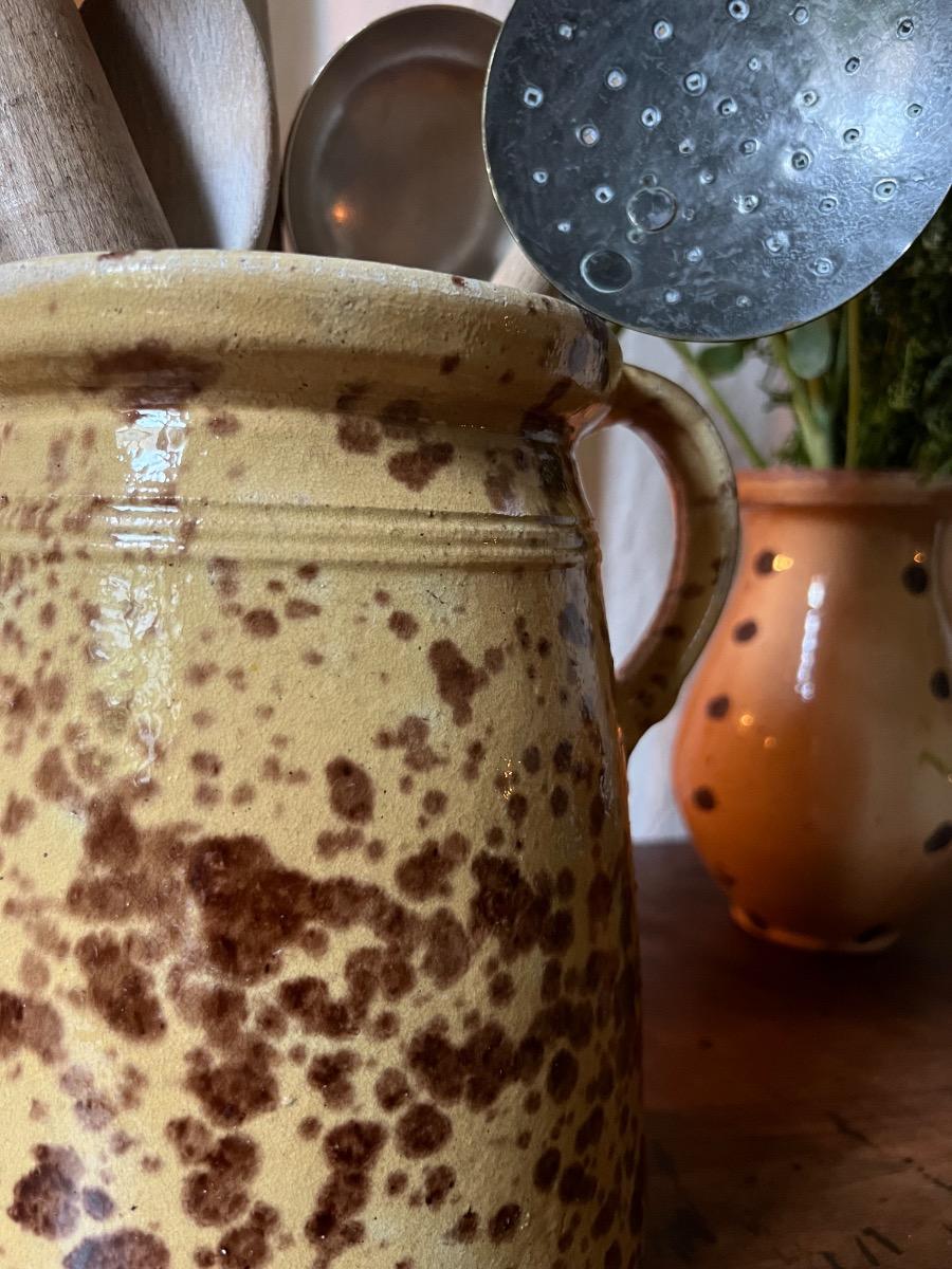 Pot à lait XIXème terre vernissée 
