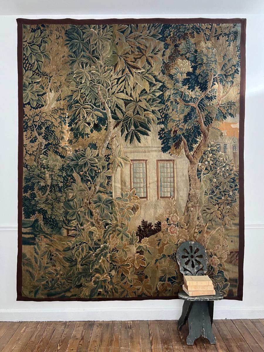 Tapisserie des Flandres XVIIIème, verdure Tapisserie des Flandres XVIIIème, verdure