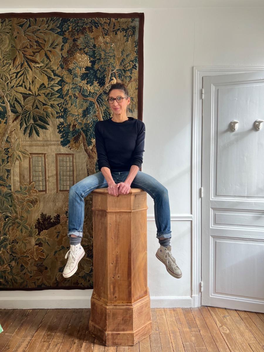 Large gaine octogonale XIXème sapin Large gaine octogonale XIXème sapin