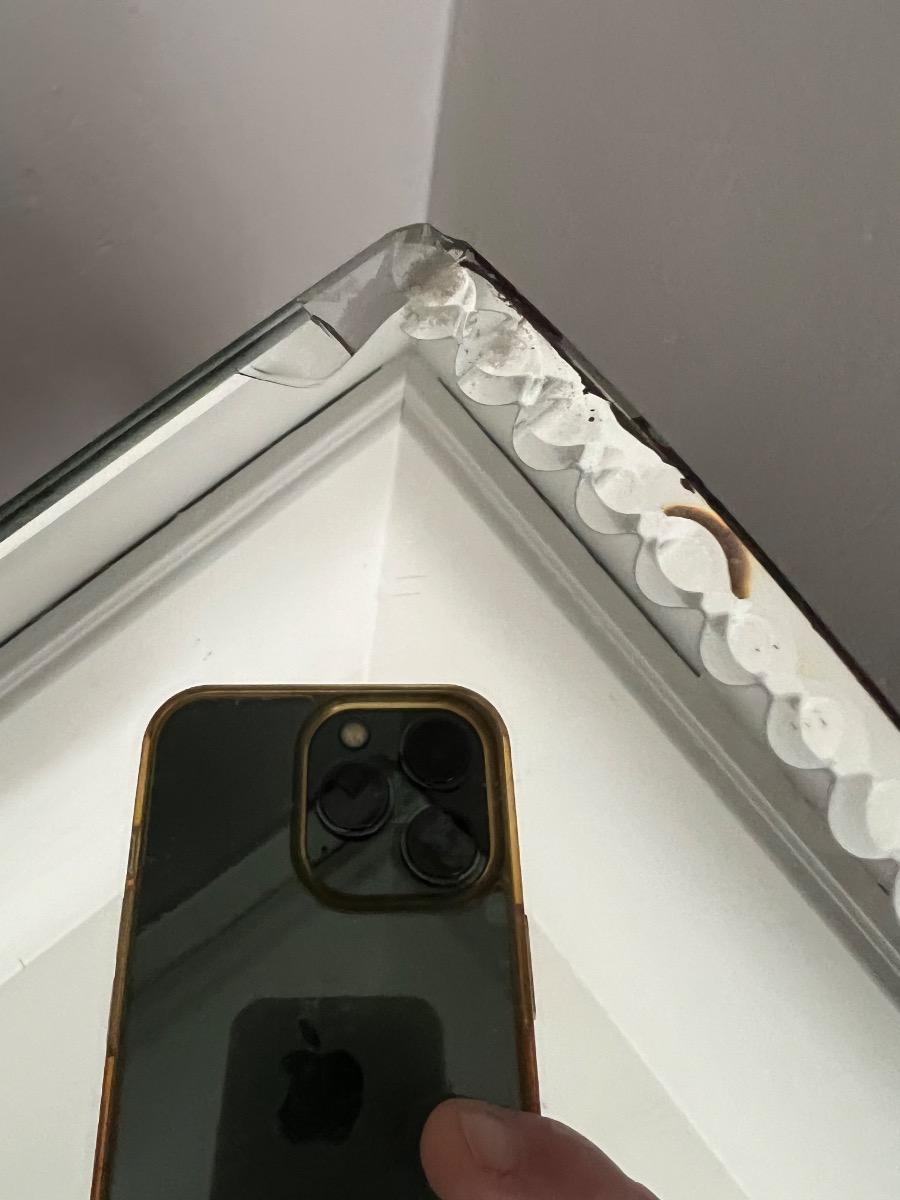 Chevet miroir et bois noirci 1940