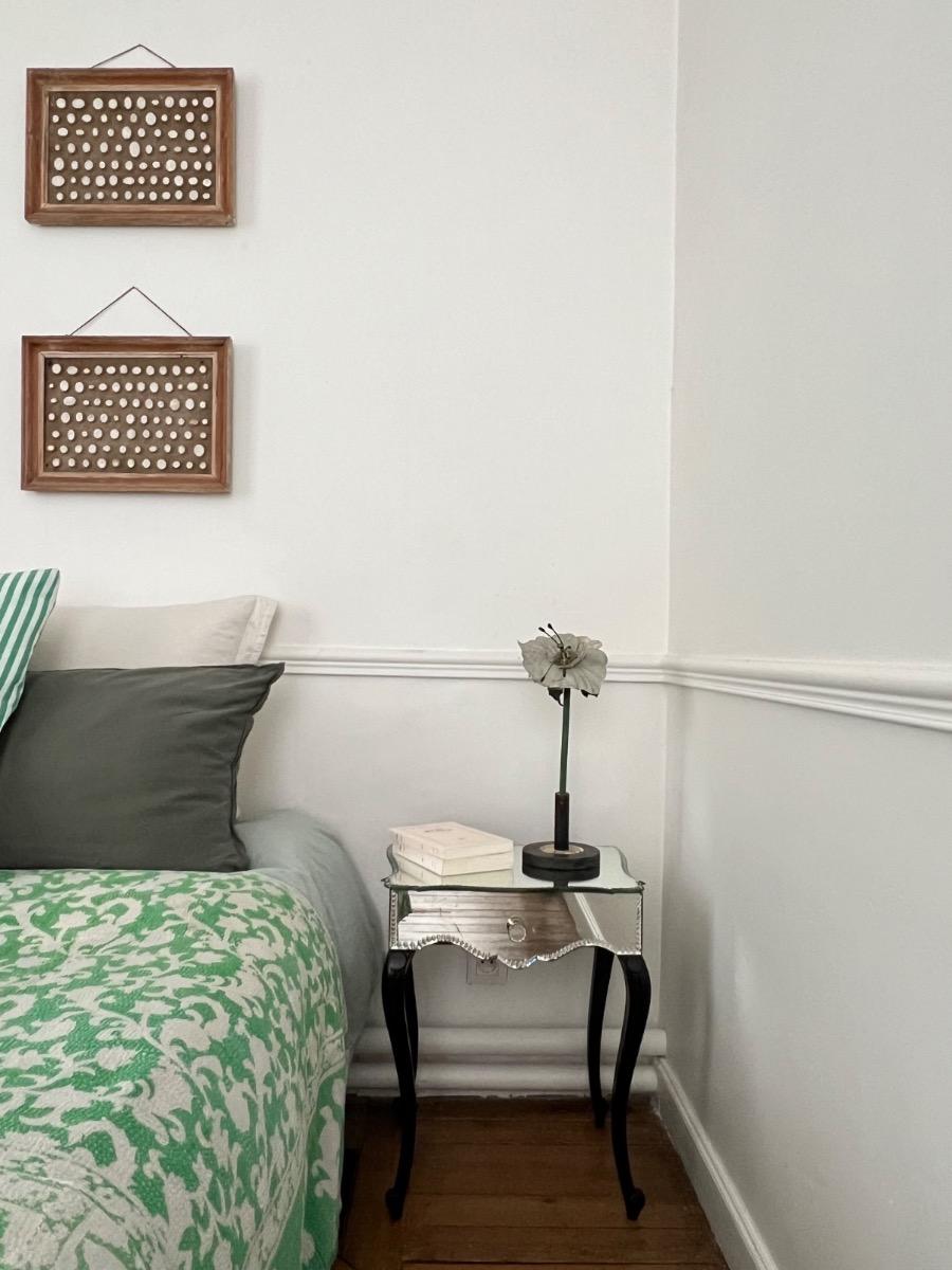 Chevet miroir et bois noirci 1940 Chevet miroir et bois noirci 1940