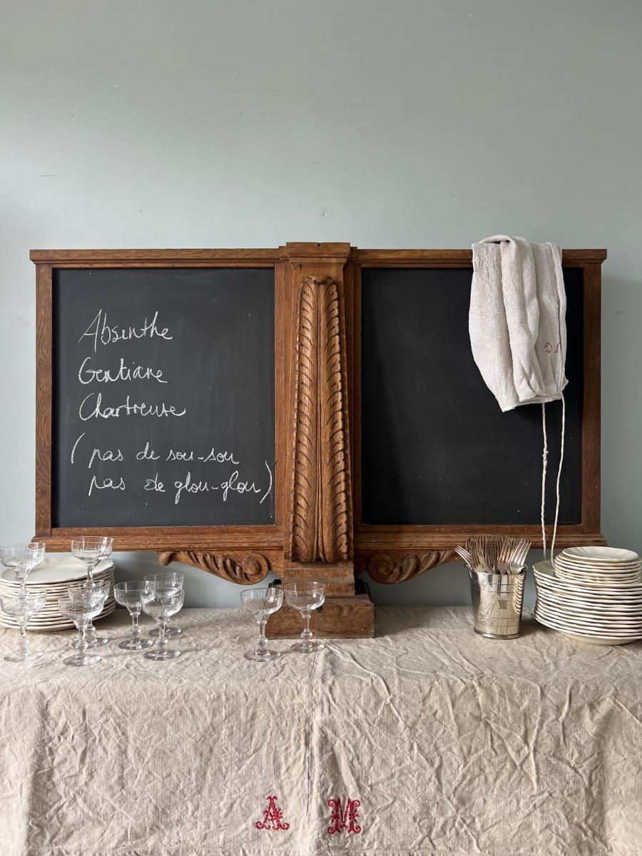 Importante ardoise d’hôtel-restaurant 1880