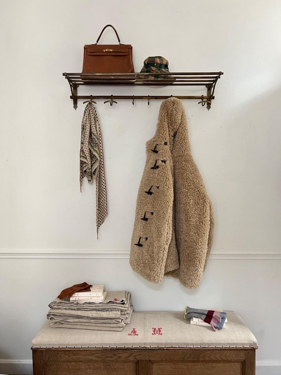 Porte-manteau / chapeau laiton 1920