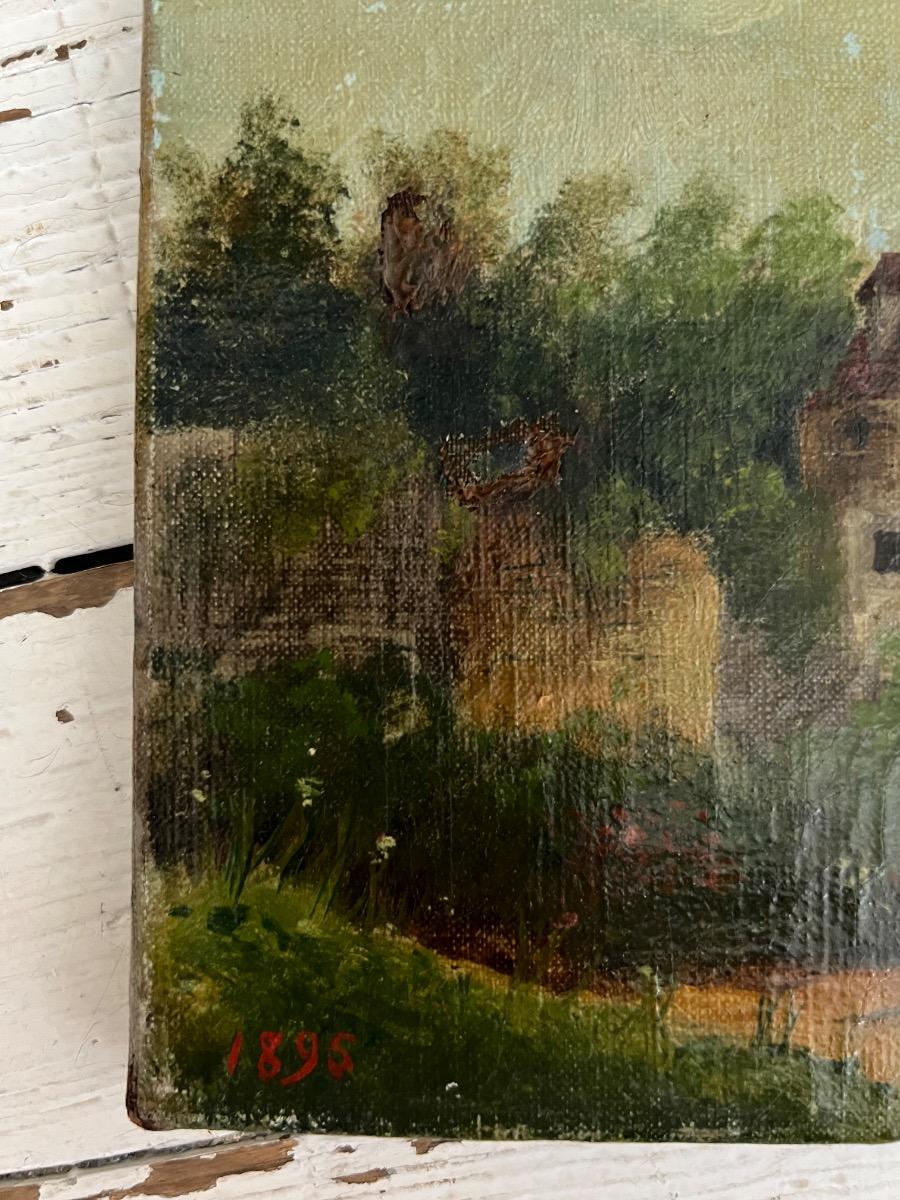 Huile sur toile XIXème