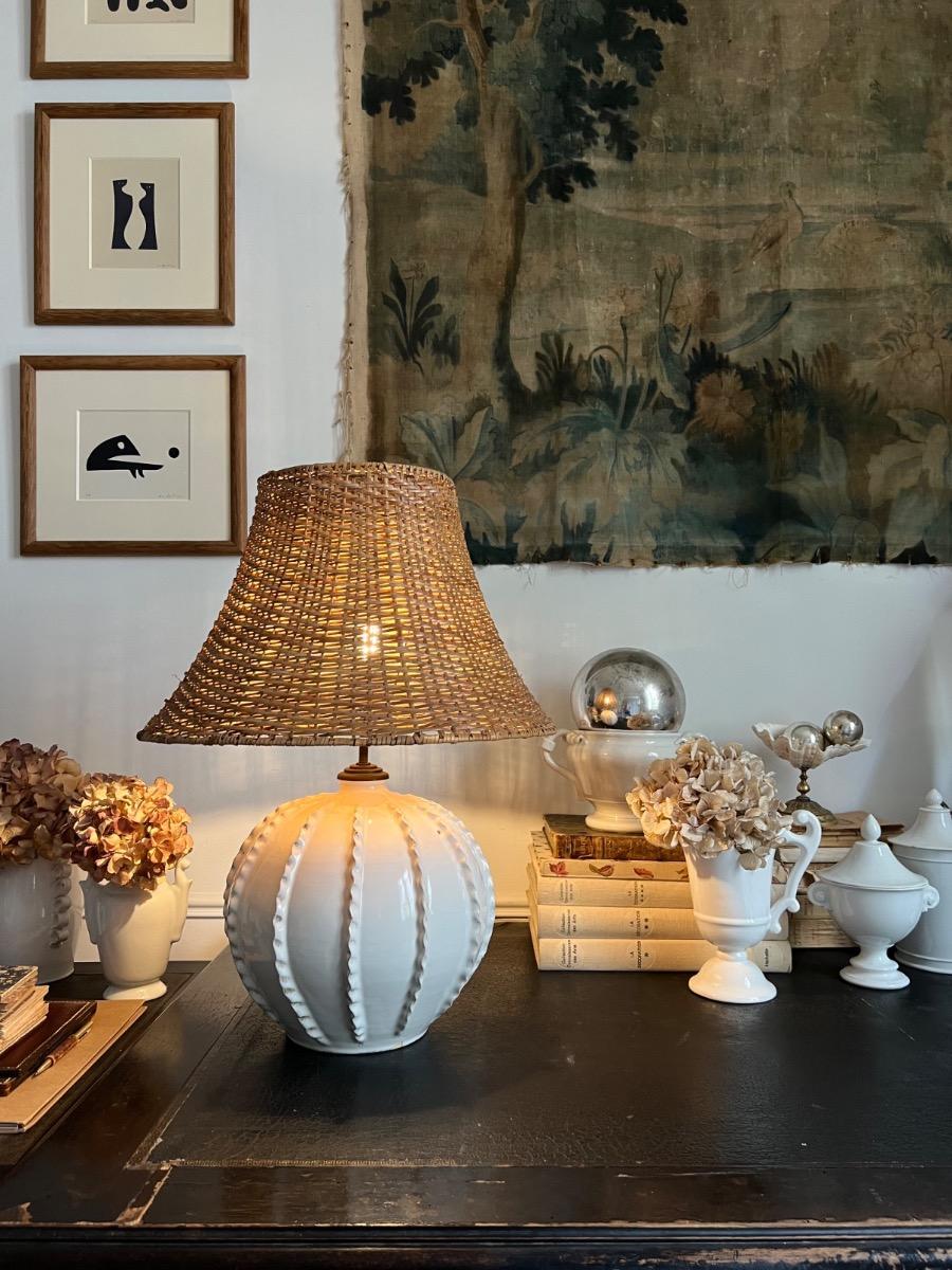 Large lampe céramique Émile Tessier 1940