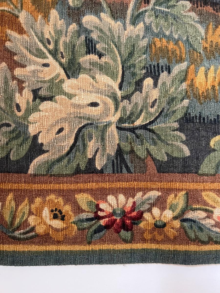 Verdure, réplique de tapisserie Aubusson 1940