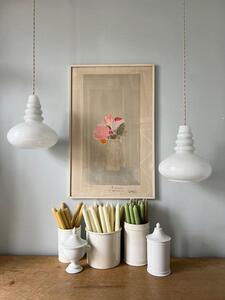 Paire de suspensions opaline 1960