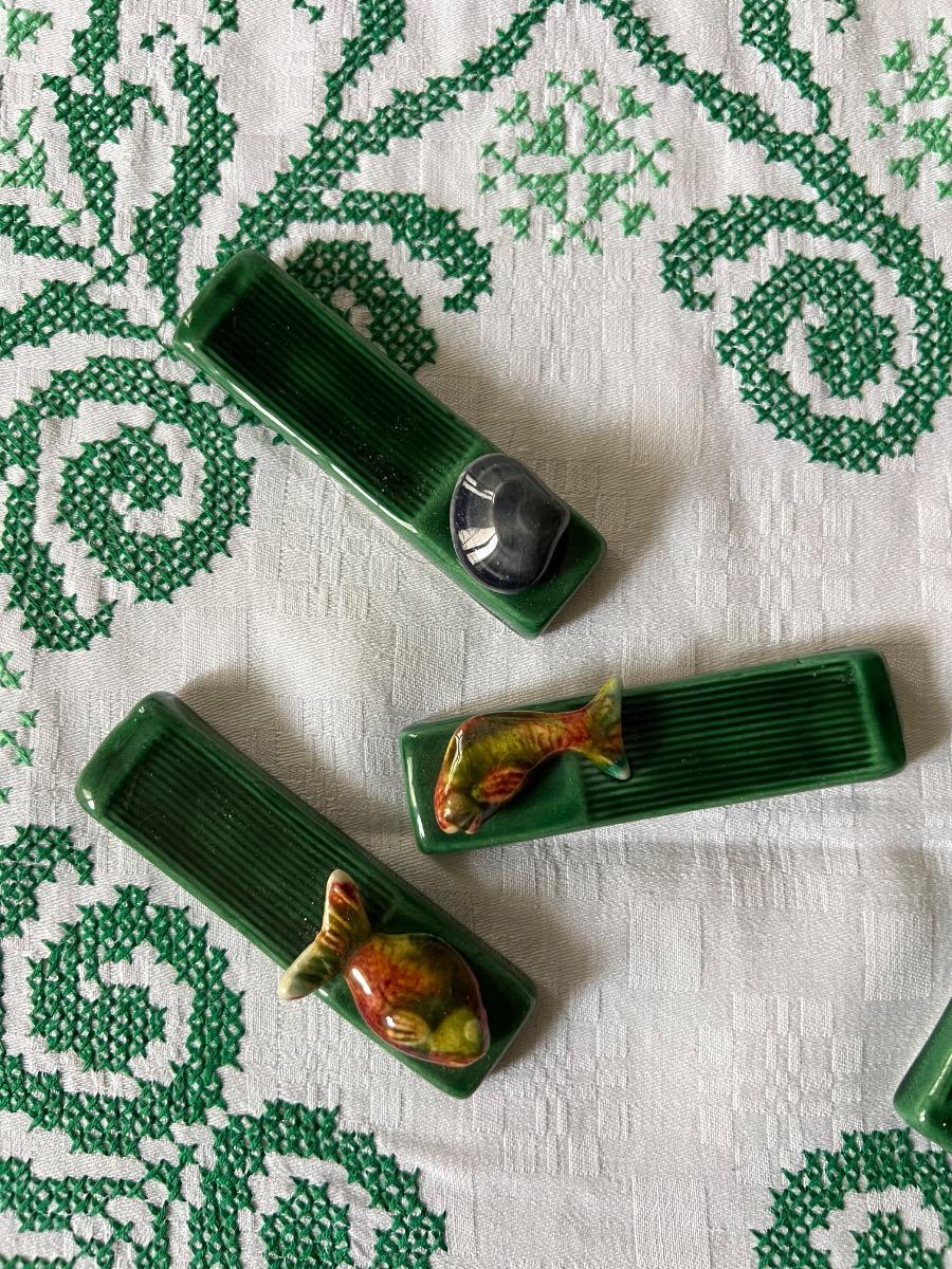 Service 12 porte-couteaux céramique 1960