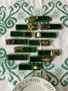 Service 12 porte-couteaux céramique 1960