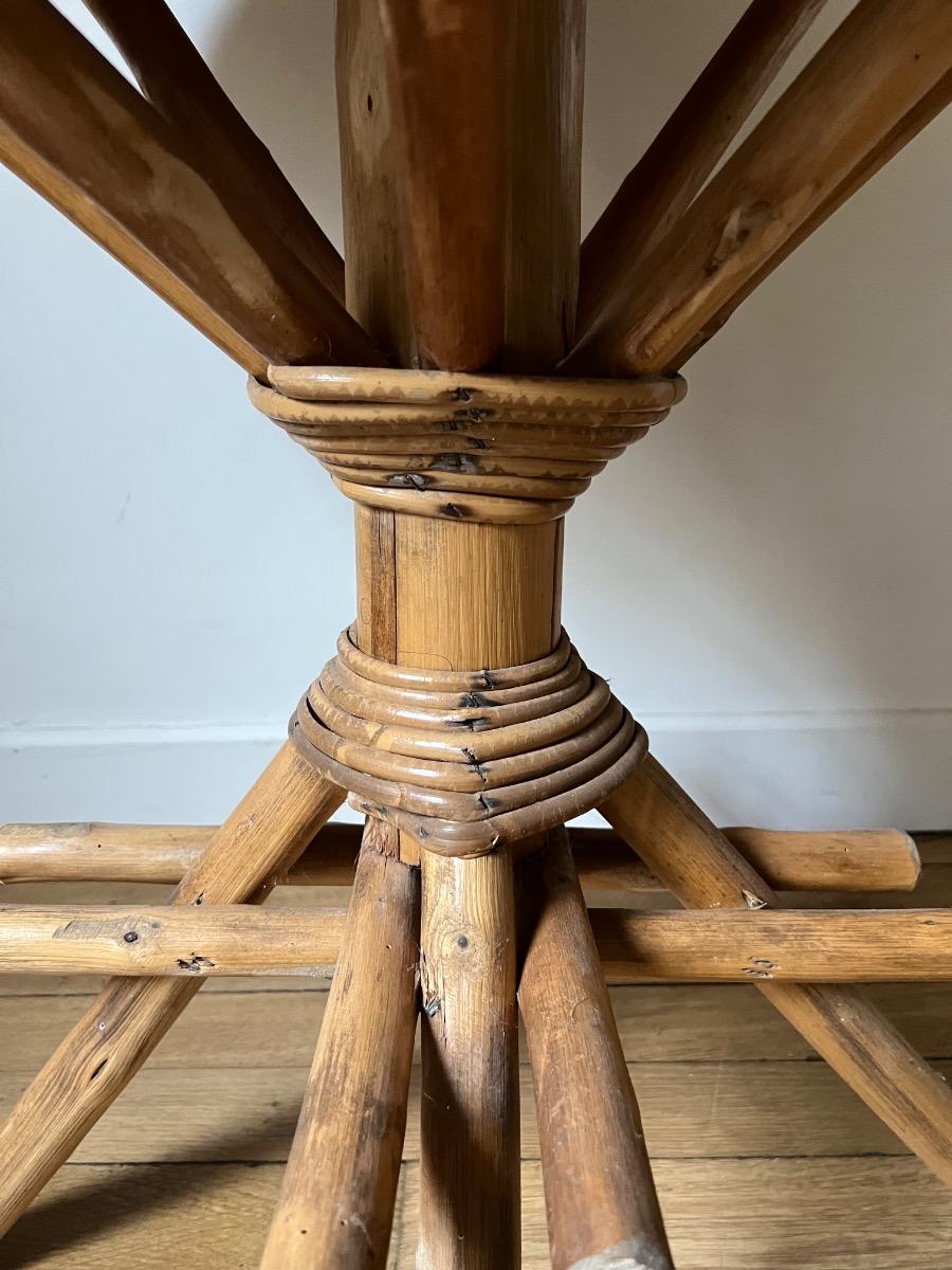 Table châtaignier tressé / Pascal Raffier 1960