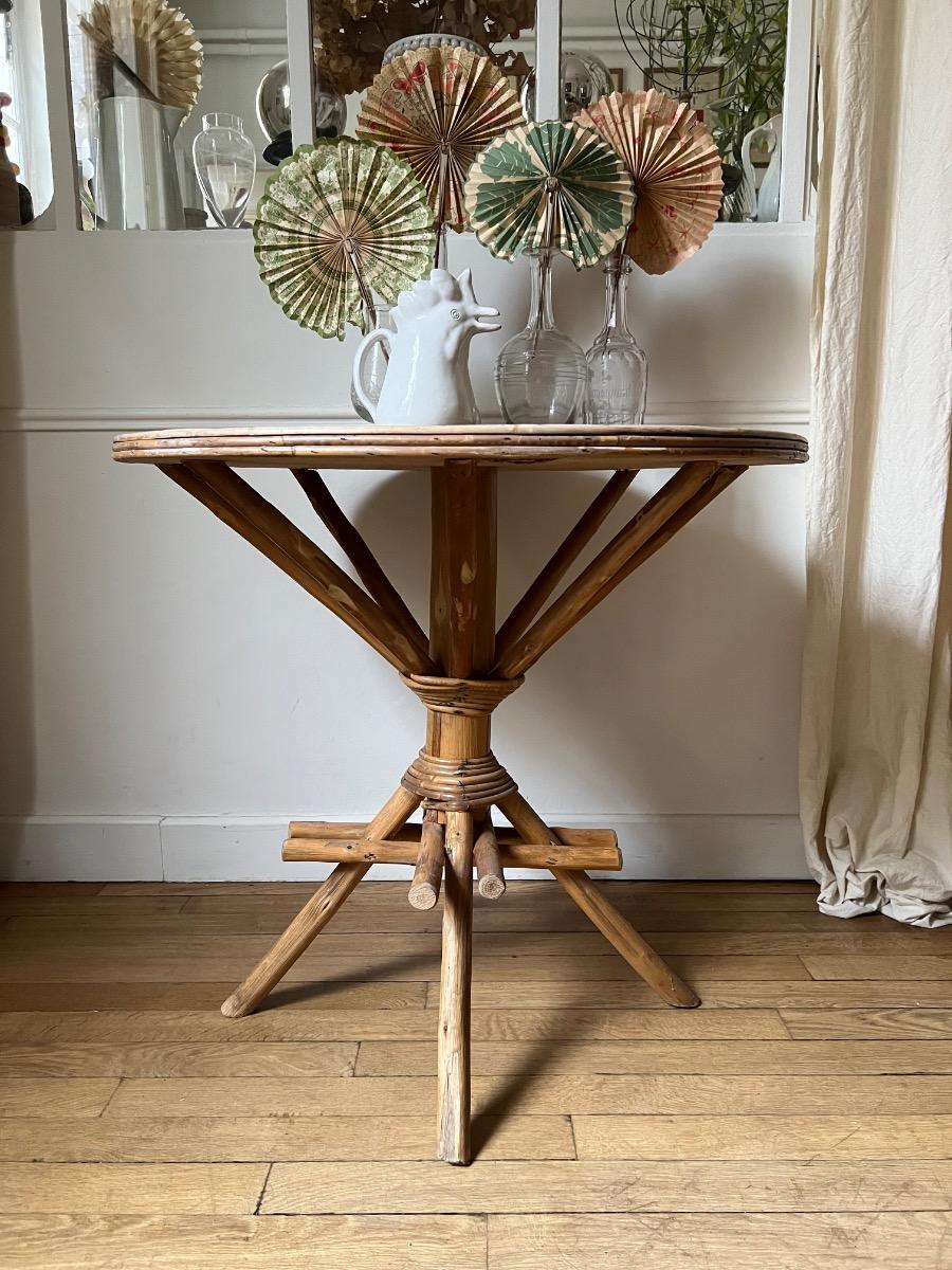 Table châtaignier tressé / Pascal Raffier 1960