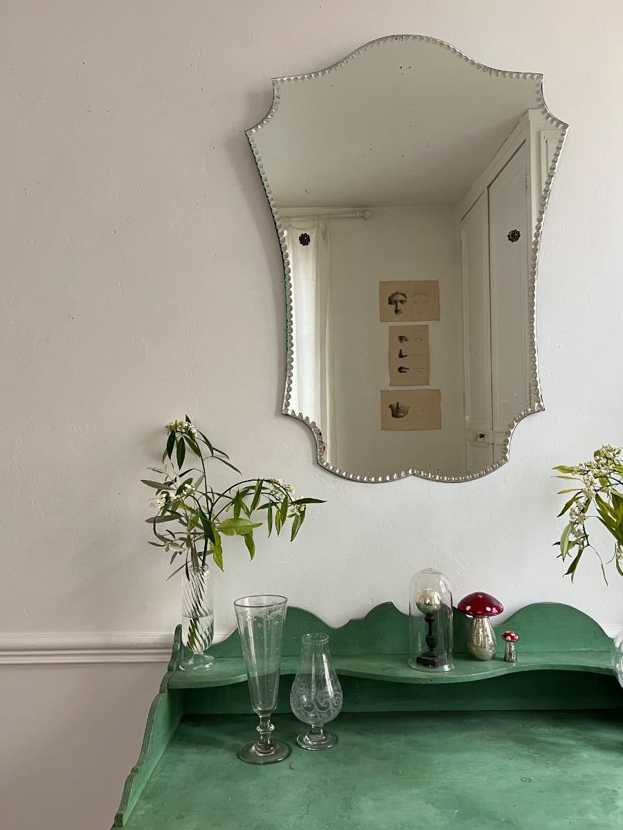 Miroir biseau à onglets 1960