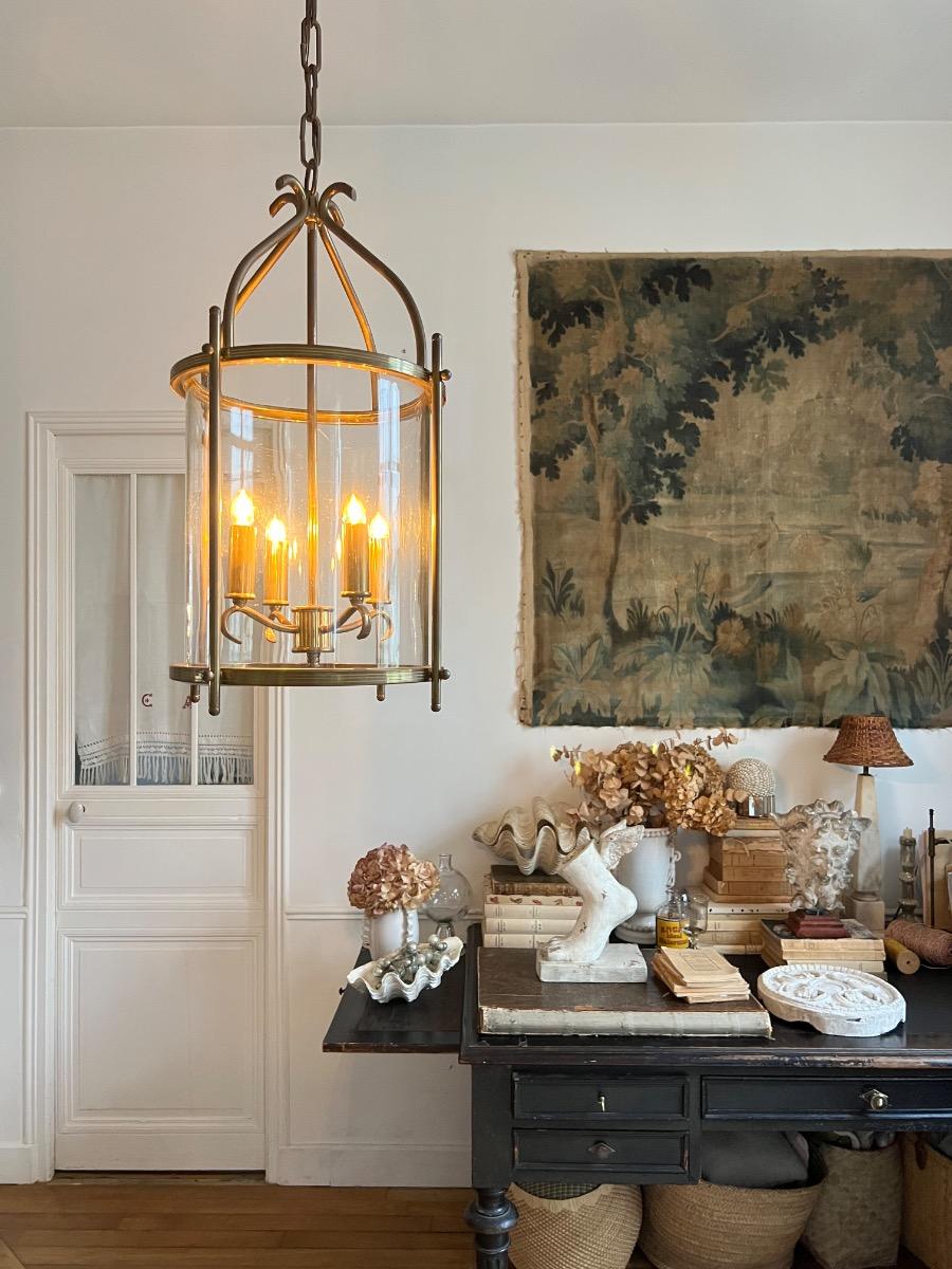 Lanterne bronze de style néoclassique 1940