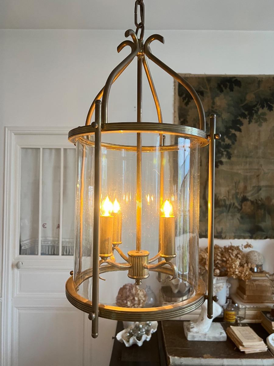 Lanterne bronze de style néoclassique 1940