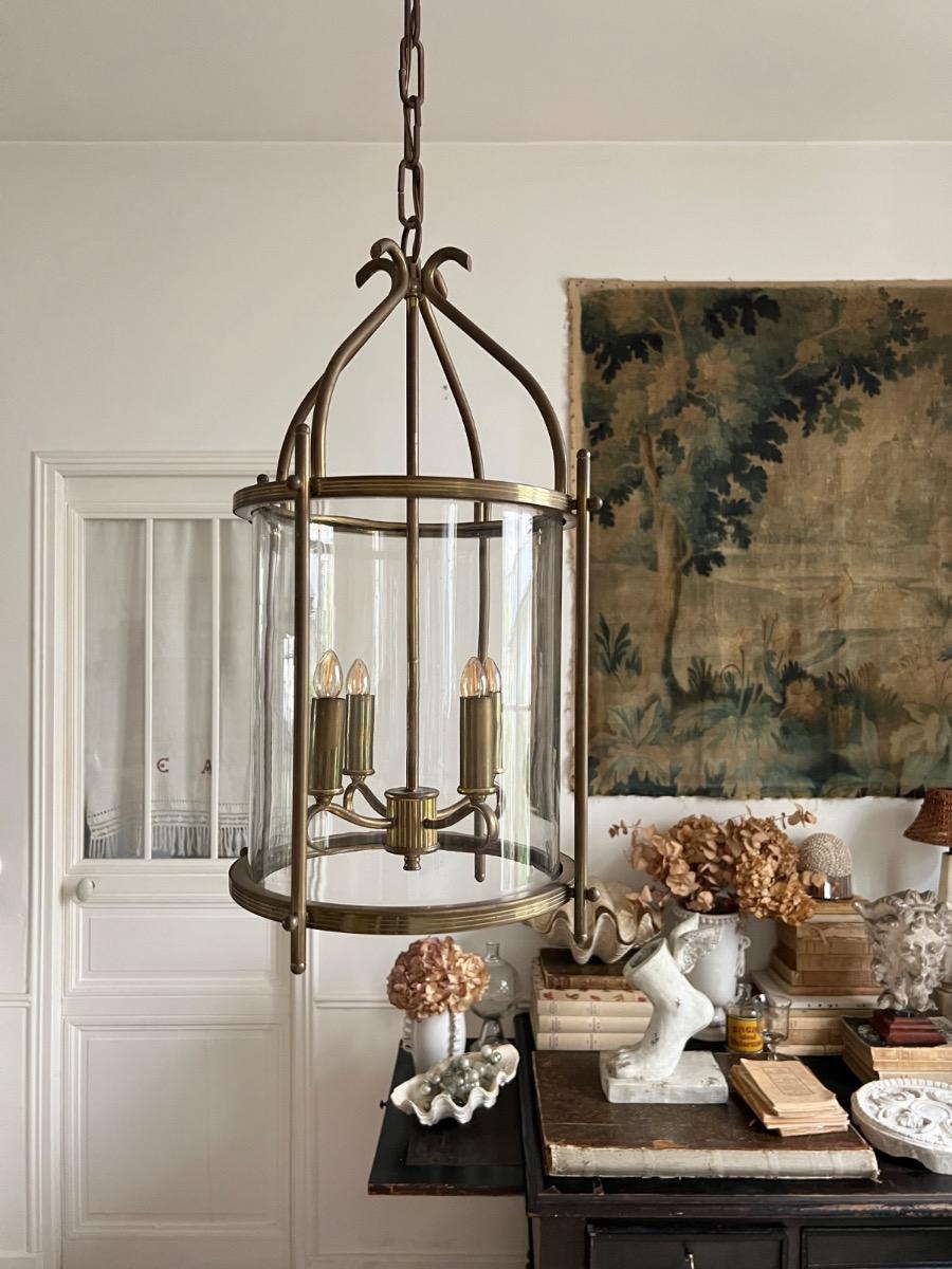 Lanterne bronze de style néoclassique 1940