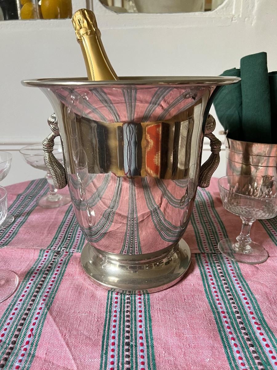 Seau à champagne décor passementerie 1940