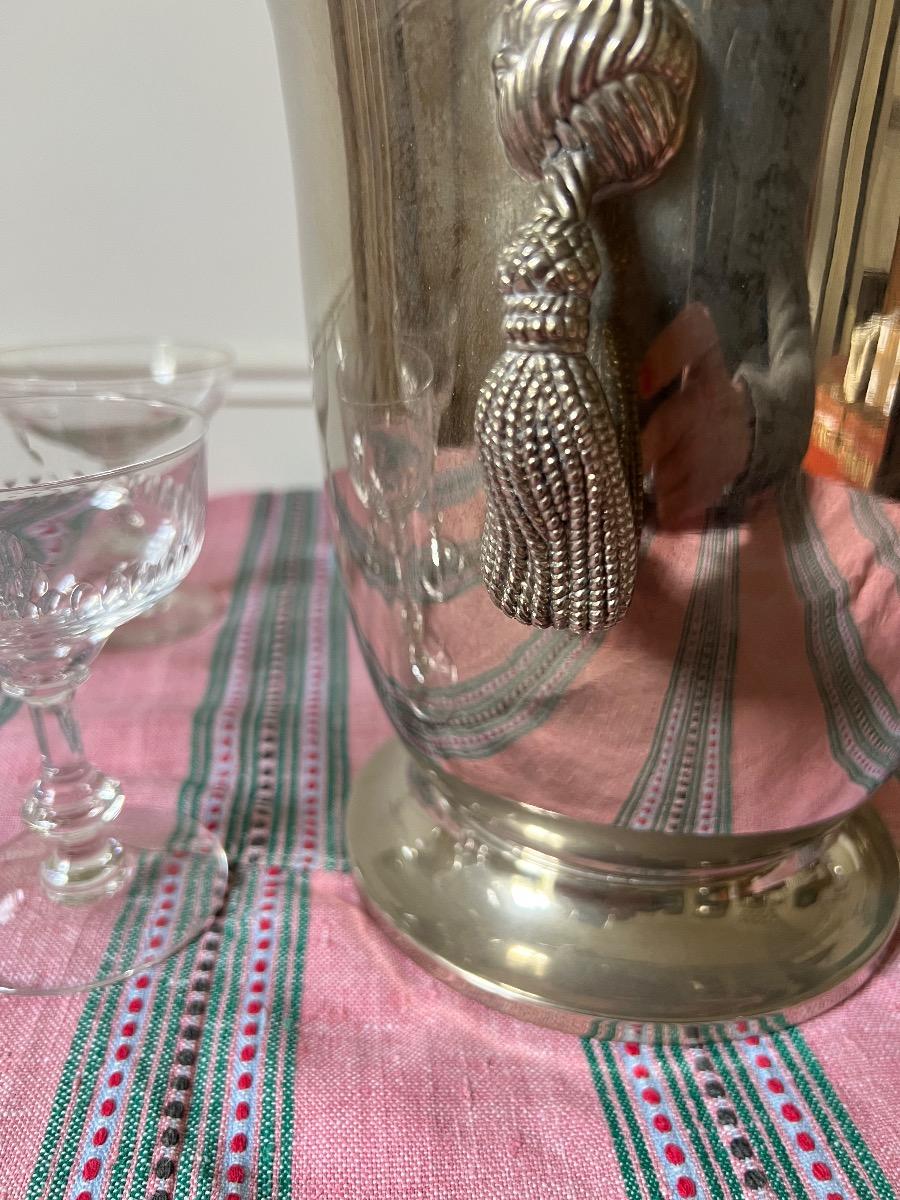 Seau à champagne décor passementerie 1940