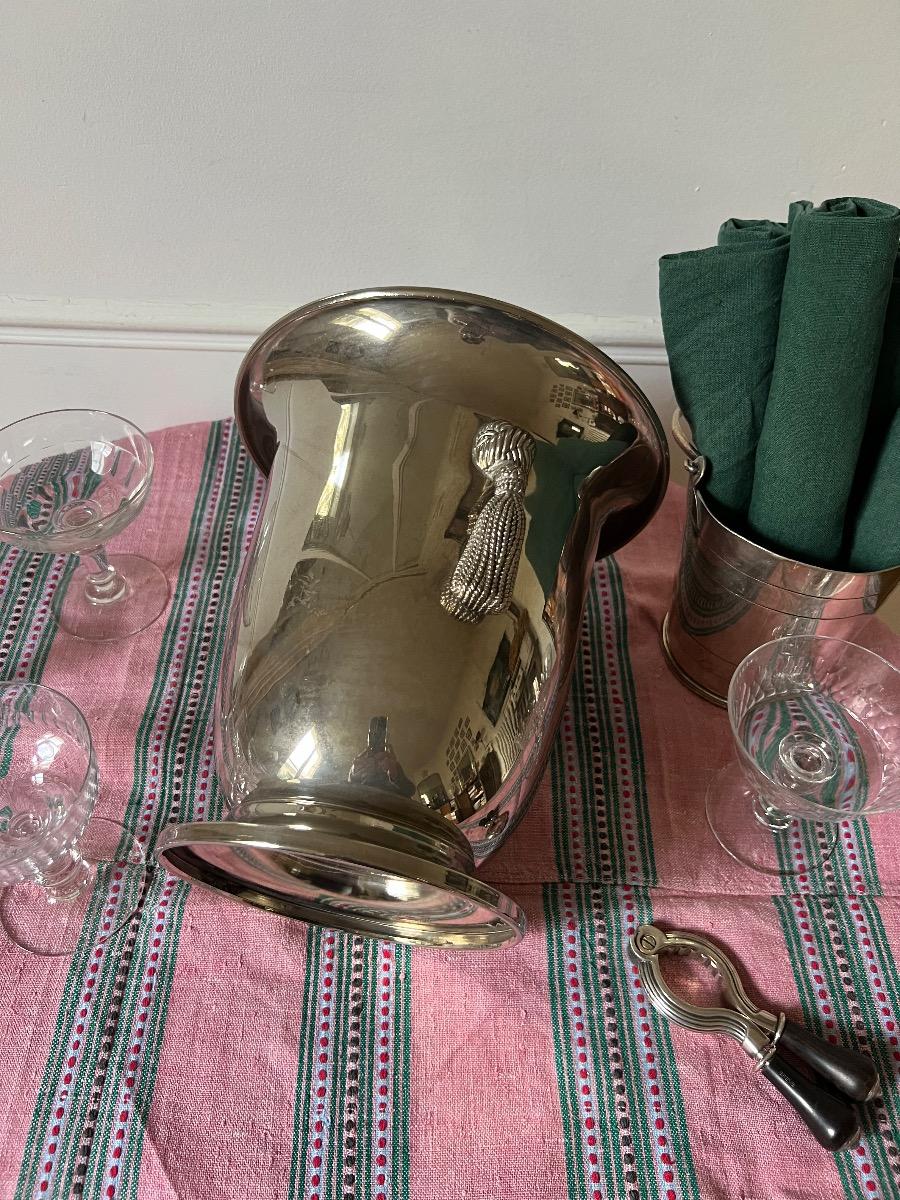 Seau à champagne décor passementerie 1940