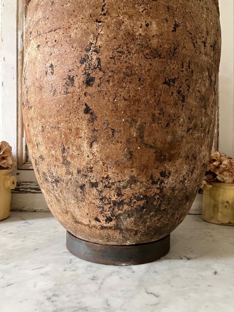 Importante jarre à huile terre cuite XVIIIème