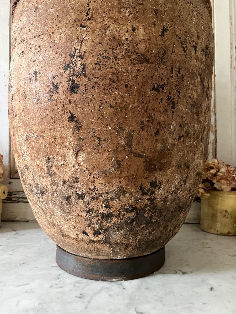 Importante jarre à huile terre cuite XVIIIème