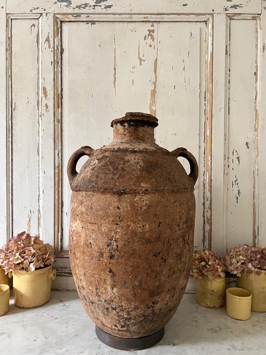 Importante jarre à huile terre cuite XVIIIème