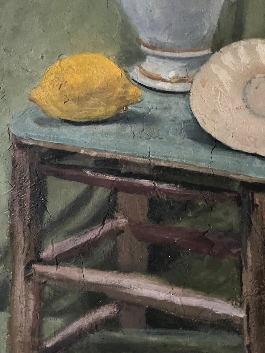 Huile sur toile, nature morte, 1940