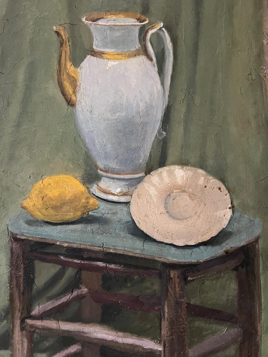 Huile sur toile, nature morte, 1940