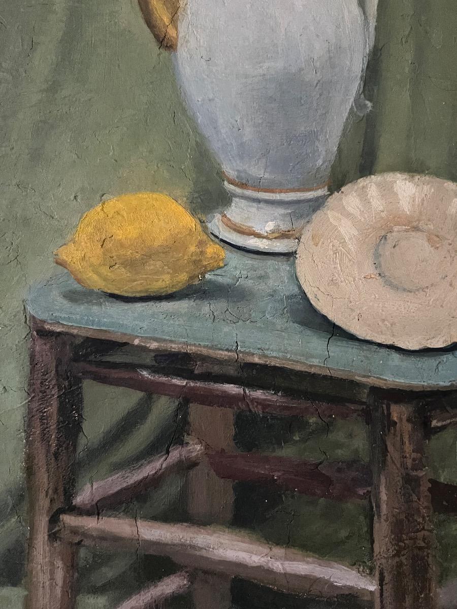Huile sur toile, nature morte, 1940