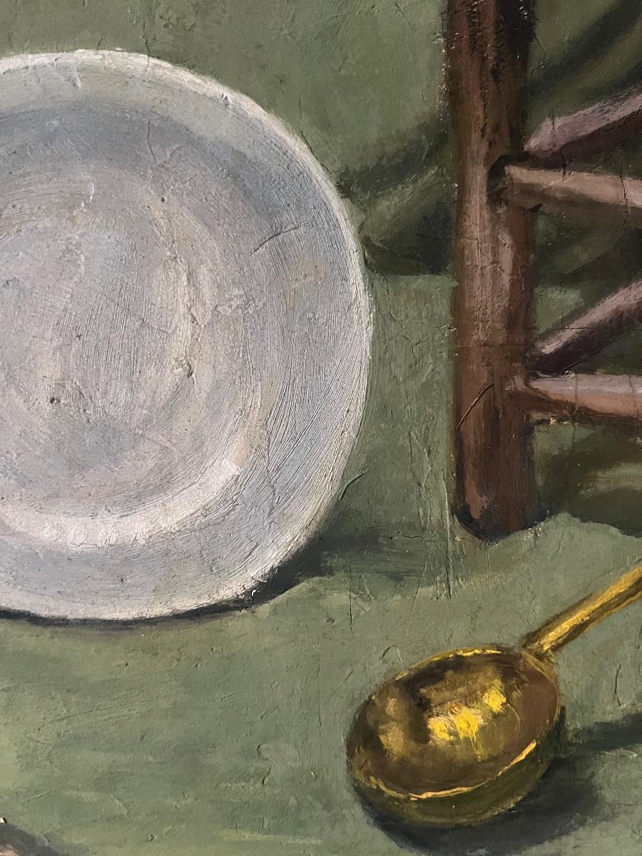 Huile sur toile, nature morte, 1940