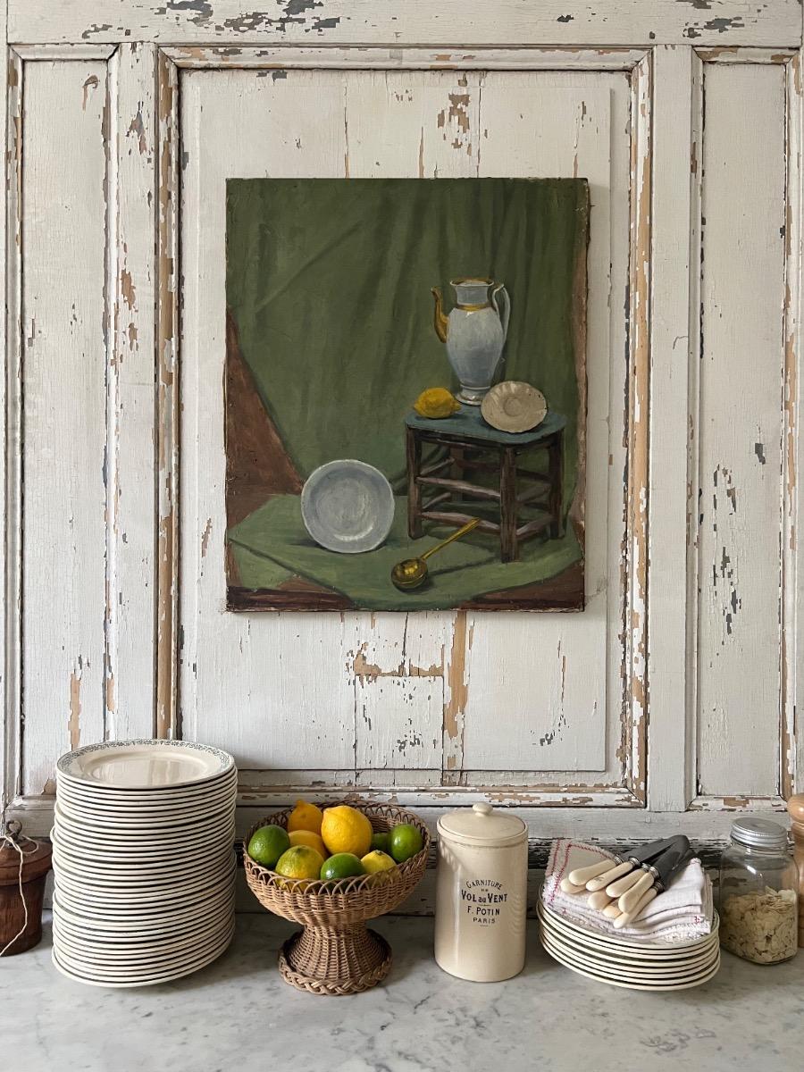 Huile sur toile, nature morte, 1940