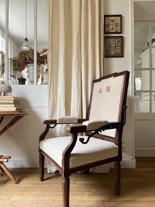 Fauteuil à crémaillère XVIIIème noyer