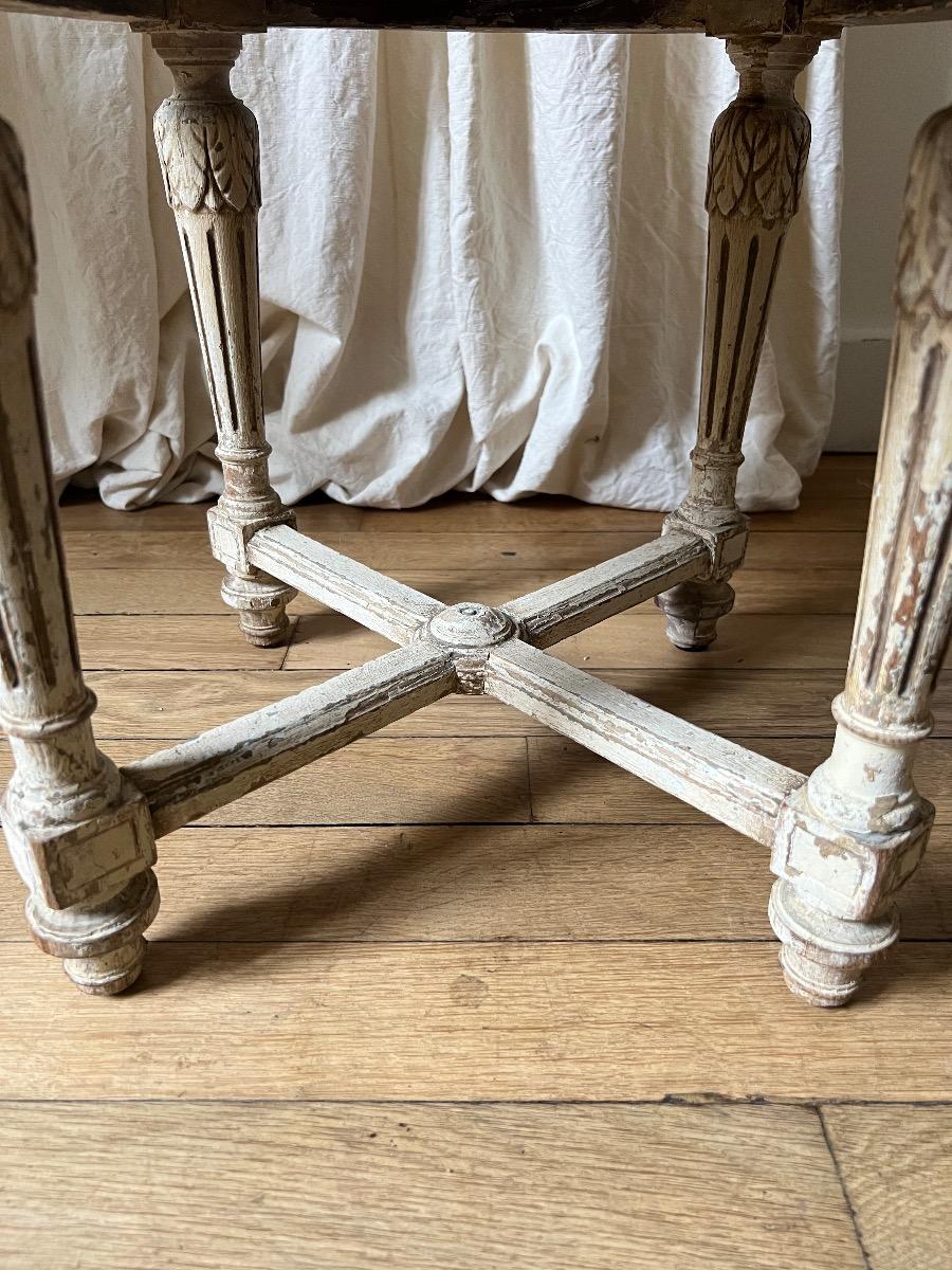 Tabouret de style LXVI assise chanvre