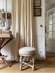 Tabouret de style LXVI assise chanvre