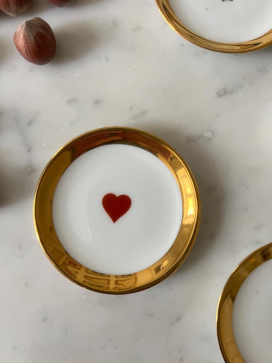 Set 4 coupelles porcelaine Limoges 1960