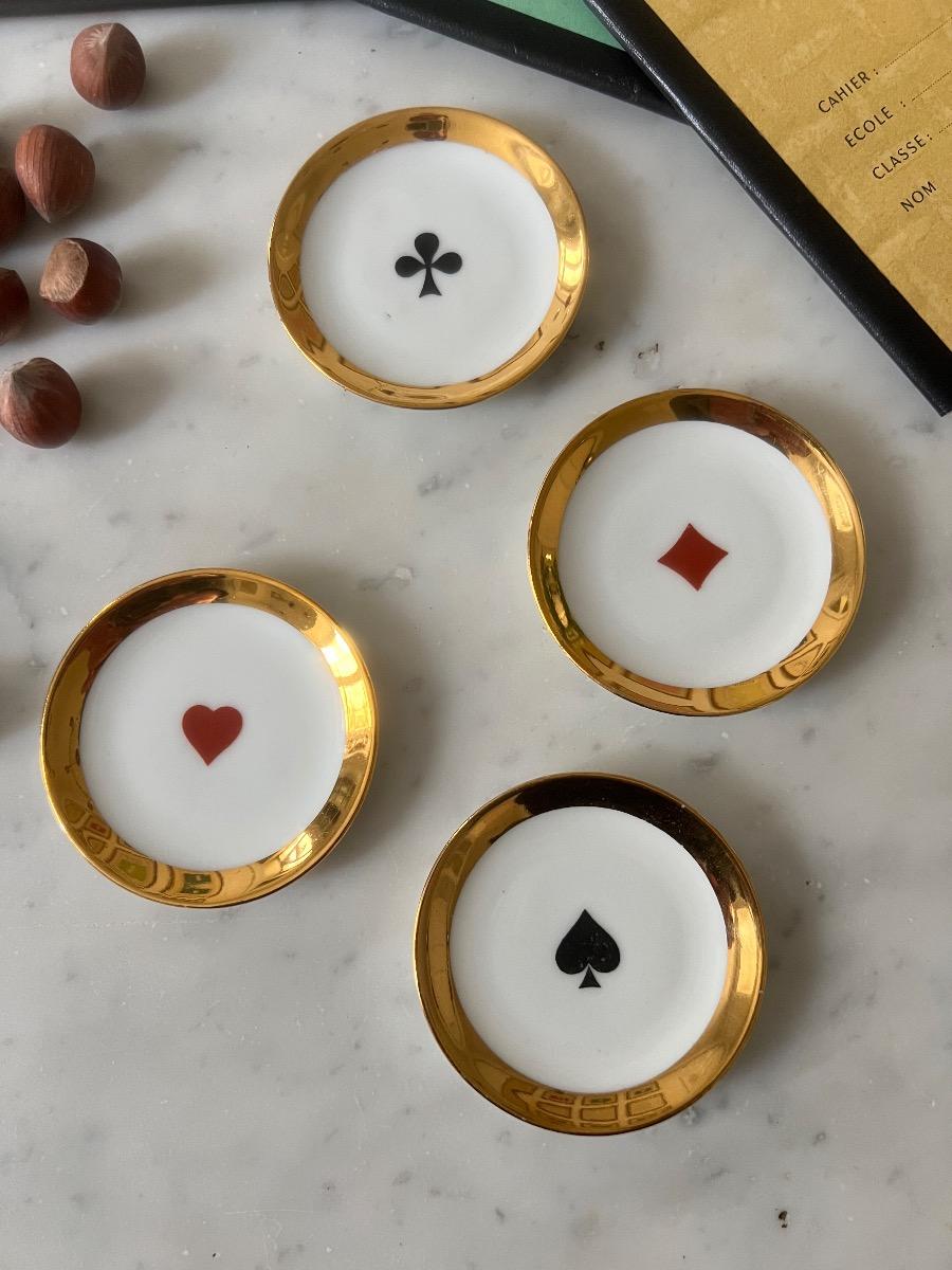 Set 4 coupelles porcelaine Limoges 1960