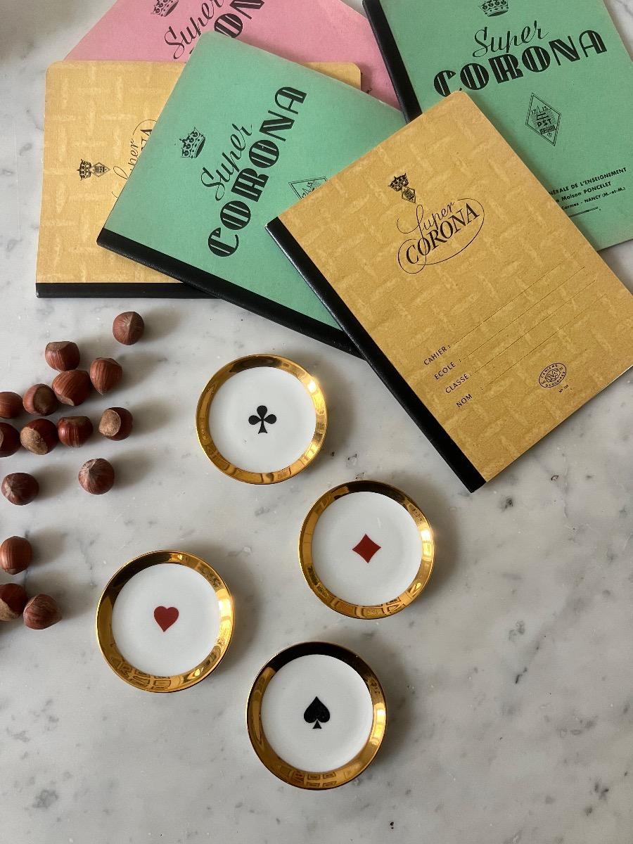 Set 4 coupelles porcelaine Limoges 1960